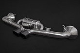Porsche 992 GT3 - Valved Exhaust Muffler with Carbon Tips (OE Actuators) - Black